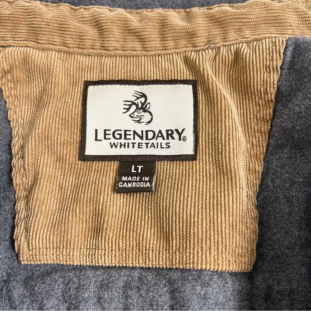 Legendary Whitetails Tan and Gray Shirt men’s Large Tall - Picture 7 of 12